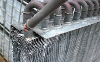 エアコンラジエターの鉄付き写真